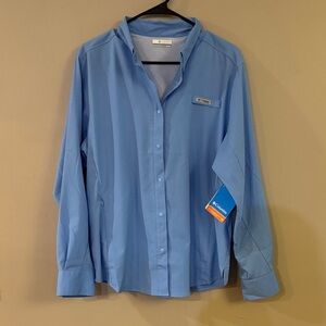 Columbia Sky Blue Long Sleeve Shirt